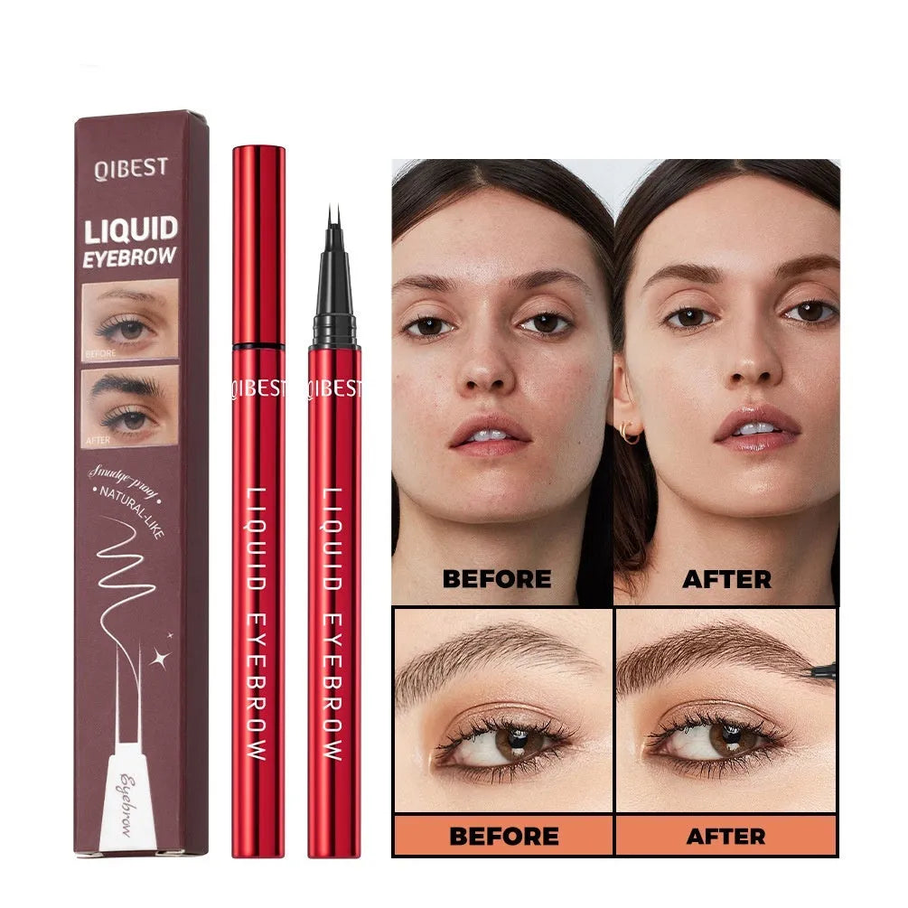 Waterproof oil resistant eyebrow pencil in Brown with standard specification for long-lasting smudge-free brows