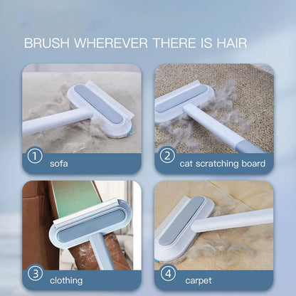 Versatile 4-in-1 Window and Surface Cleaning Brush with Soft Flannel-Covered Bristles for Effective Cleaning on Multiple Surfaces