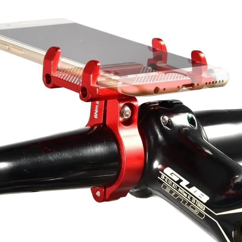 GUB Plus motorcycle and bicycle phone holder with rotating mount in black, red, titanium or rose gold