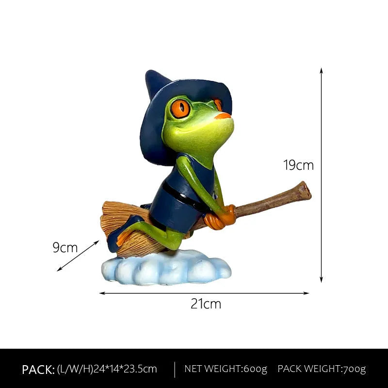 Magic Yoga Frog ornament in RDW123 colour, a European-style plastic and resin micro landscape decoration.