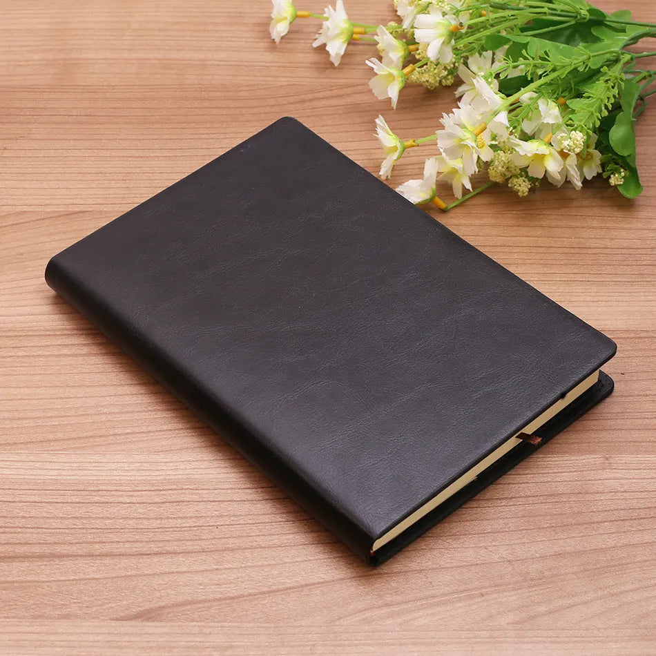 A5 business notepad with colour-changing PU cover and Dowling paper in black, brown red, brown yellow, dark blue, grey options