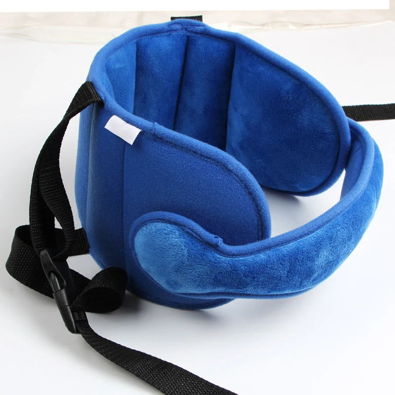 Adjustable car seat head support for babies and kids in various colors
