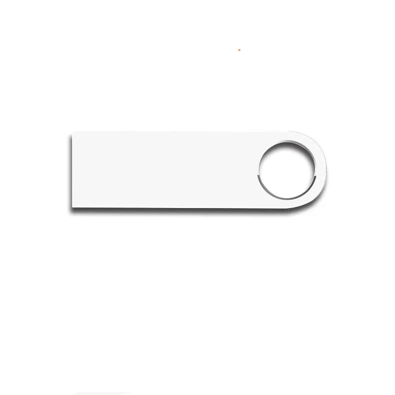 USB 2.0 flash drive with metal casing in gold and silver, compact size, and 128GB capacity for laptop use.