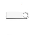 USB 2.0 flash drive with metal casing in gold and silver, compact size, and 128GB capacity for laptop use.