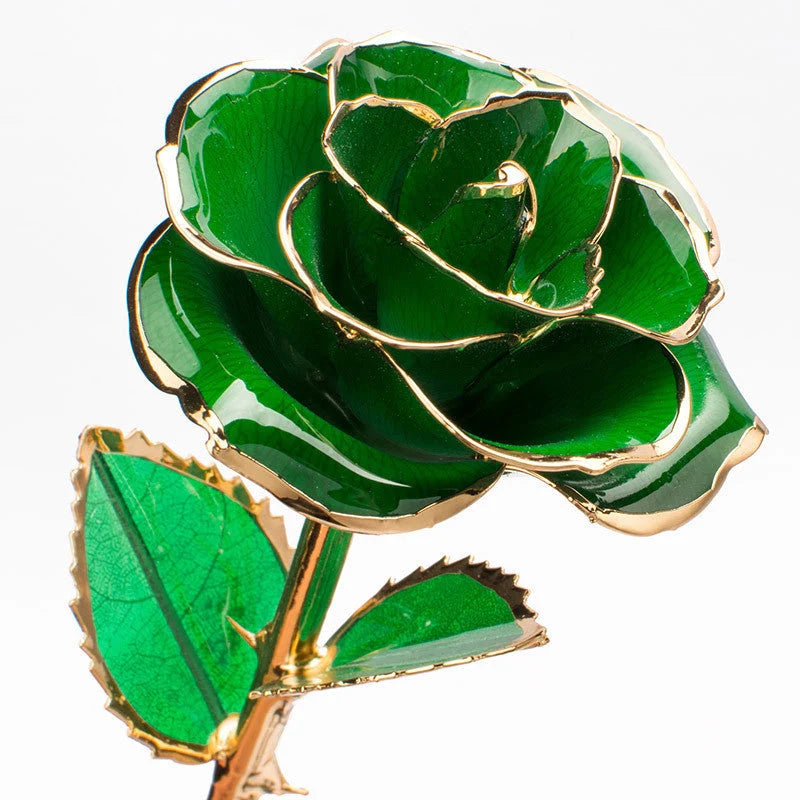 24K gold-plated rose flower in elegant gift box, perfect for Valentine's Day and anniversaries