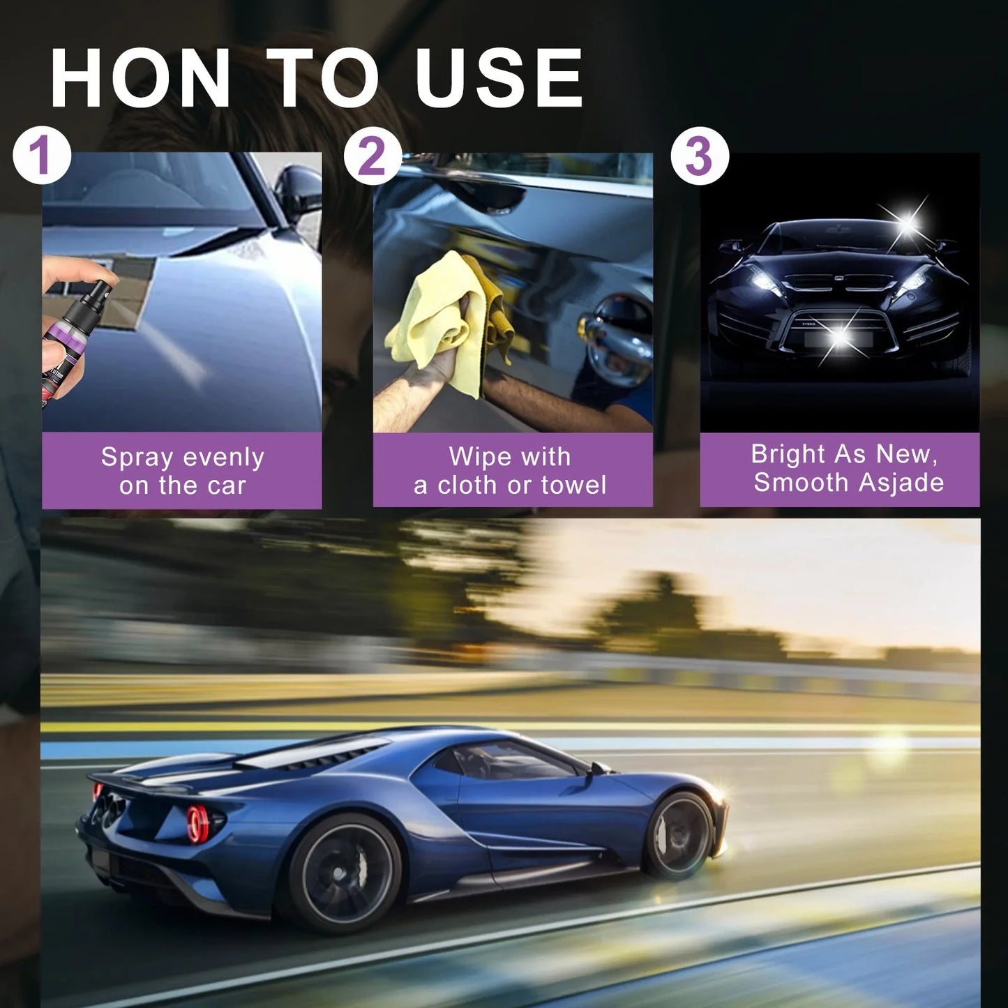 3 In 1 High Protection Fast Car Paint Spray Automatic for quick and easy car paint touch-ups