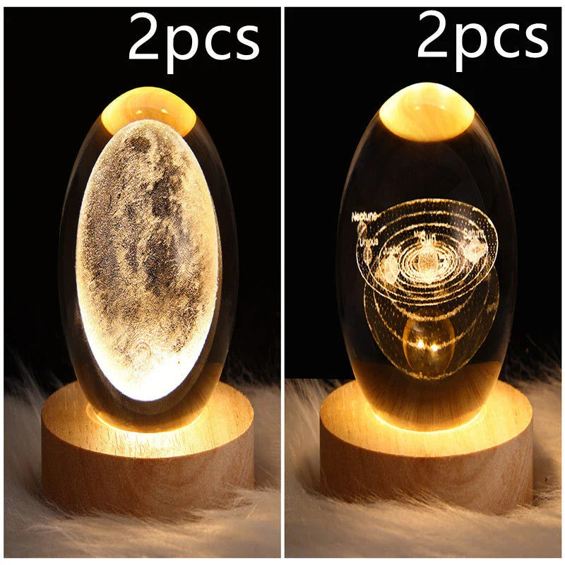 Magical Galaxy Crystal Ball Lamp with captivating 3D celestial lighting effects