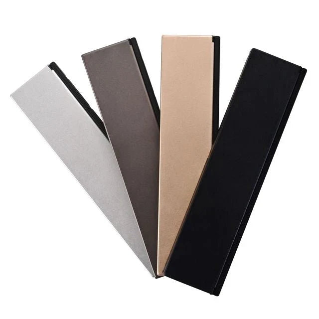 Folding ultra-thin Bluetooth keyboard in grey, rose gold, silver, and gold options