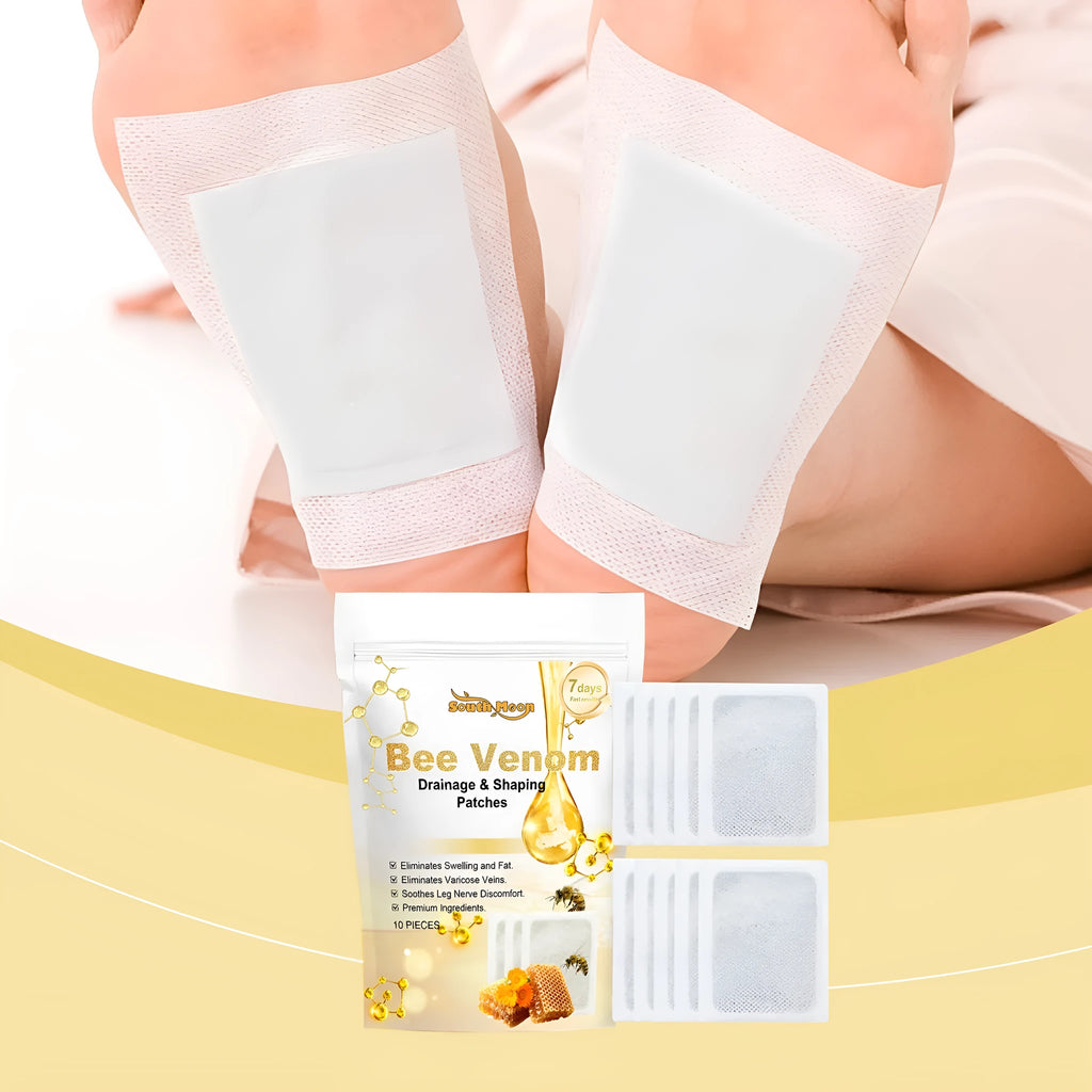 10 slimming care foot patches with bee venom and mugwort active ingredients