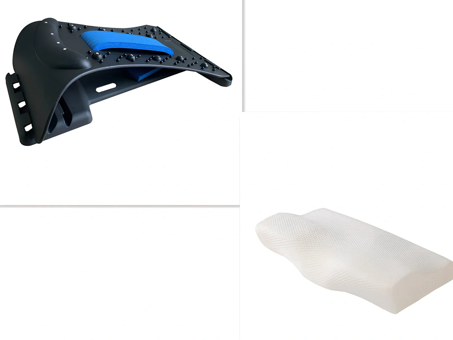 Contoured memory foam cervical pillow in diamond grid gray, 50x30cm size with 6cm neck support contour and polyester lining