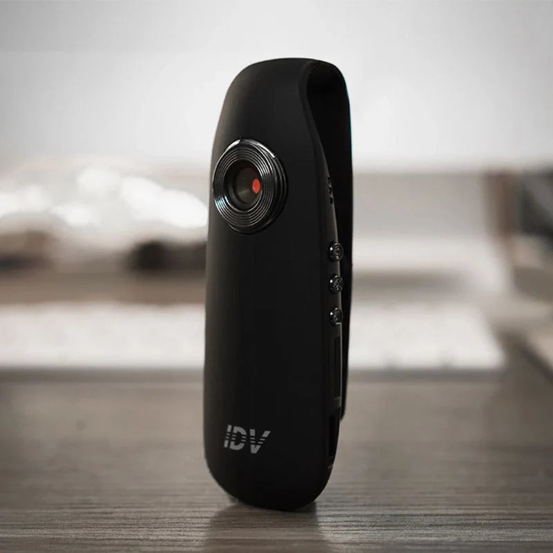 Mini HD 1080P video camera with one-click recording and motion detection