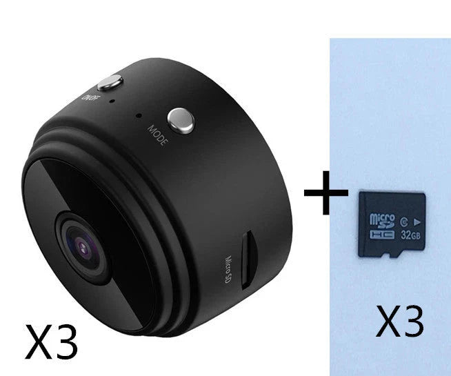 A9 WIFI wireless network camera with 1080P resolution in black