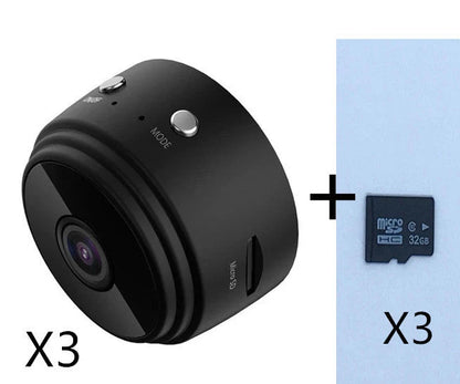 A9 WIFI wireless network camera with 1080P resolution in black