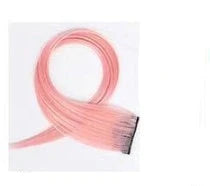 Vibrant gradient long curly hair wig patch for stylish transformations