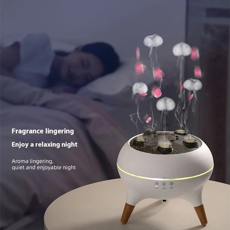 Jellyfish Ultrasonic Air Humidifier in white with remote control