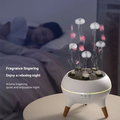 Jellyfish Ultrasonic Air Humidifier in white with remote control
