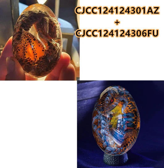Lava Dragon Egg Desktop Decoration Dinosaur Egg Resin Crafts in various colours and base options