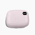 Automatic ultrasonic flushing instrument for invisible glasses in pearl white, blue, and pink colours