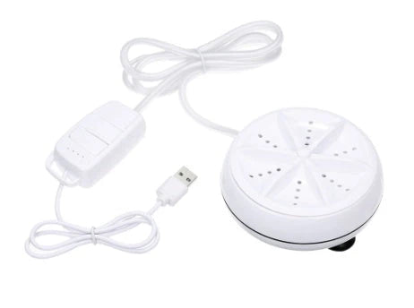 Mini portable ultrasonic washing machine with USB power for travel and small spaces