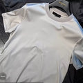Ice Silk soft breathable round neck short sleeve T-shirt for men in black, dark gray, and light gray, sizes M to 4XL