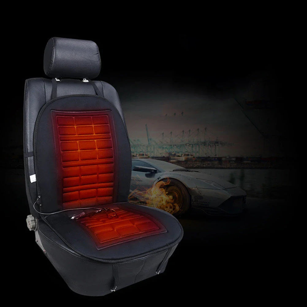 Adjustable car heating cushion with temperature control for back pain relief and warmth
