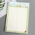 B5 cartoon coloured loose-leaf refill paper in PP plastic shell with 40 pages for 8-hole binders