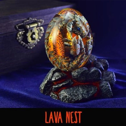 Lava Dragon Egg Desktop Decoration Dinosaur Egg Resin Crafts in various colours and base options