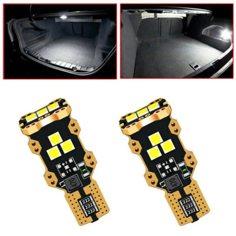 T15 automotive reverse light with white 6000K illumination and PVC housing