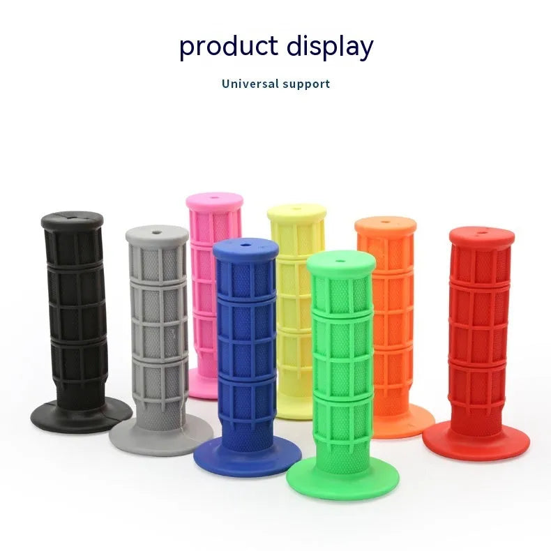 Pair of 22mm rubber motorcycle handlebar grip covers in assorted colours