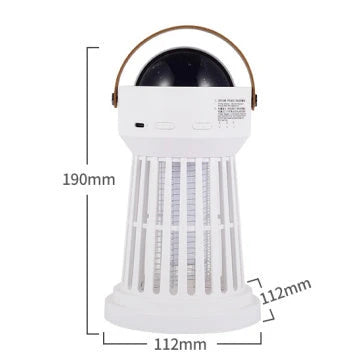 2-in-1 Mosquito Zapper and Star Projection Lamp with Folding Design for Indoor and Outdoor Use