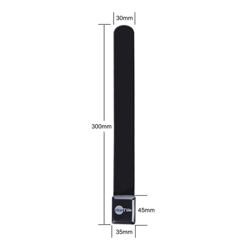 Clear TV Key HD Digital Satellite Indoor TV Aerial in black plastic with slim design