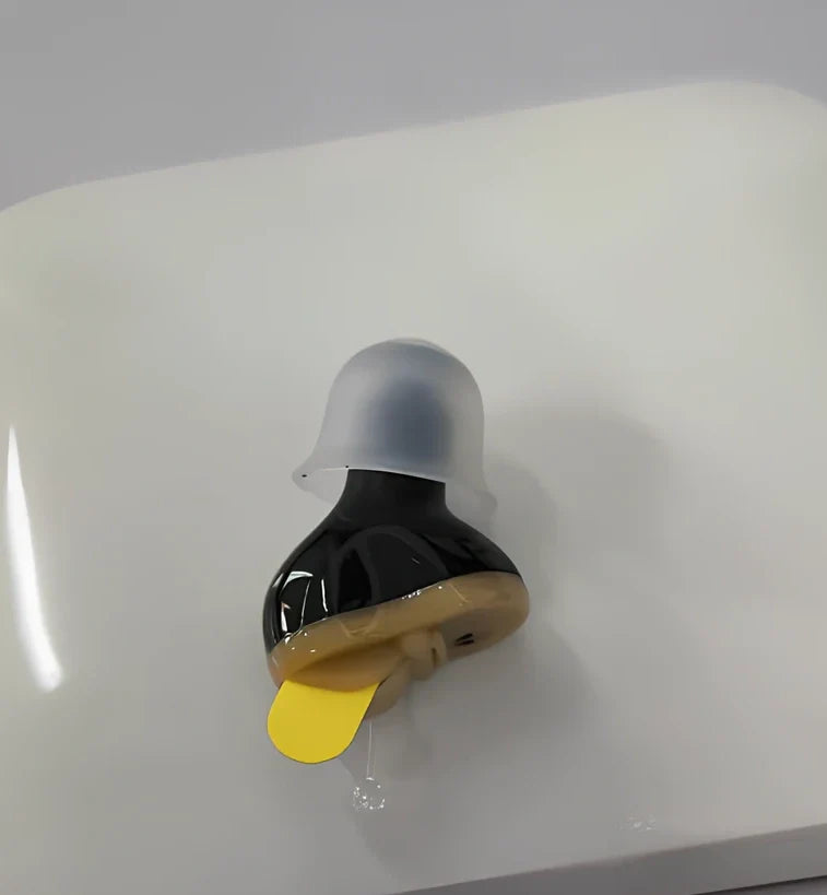 Black left ear ABS hearing aid, 3cm compact design with 15dB noise reduction for clear audio