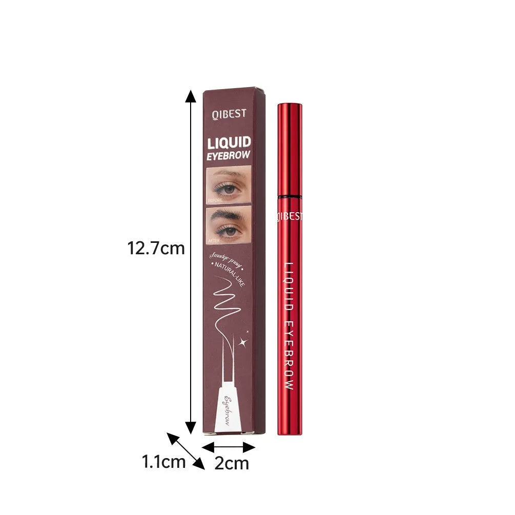 Waterproof oil resistant eyebrow pencil in Brown with standard specification for long-lasting smudge-free brows