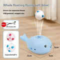 Home Fashion suspension cat toy plastic whale float with hanging balls USB charging blue or pink
