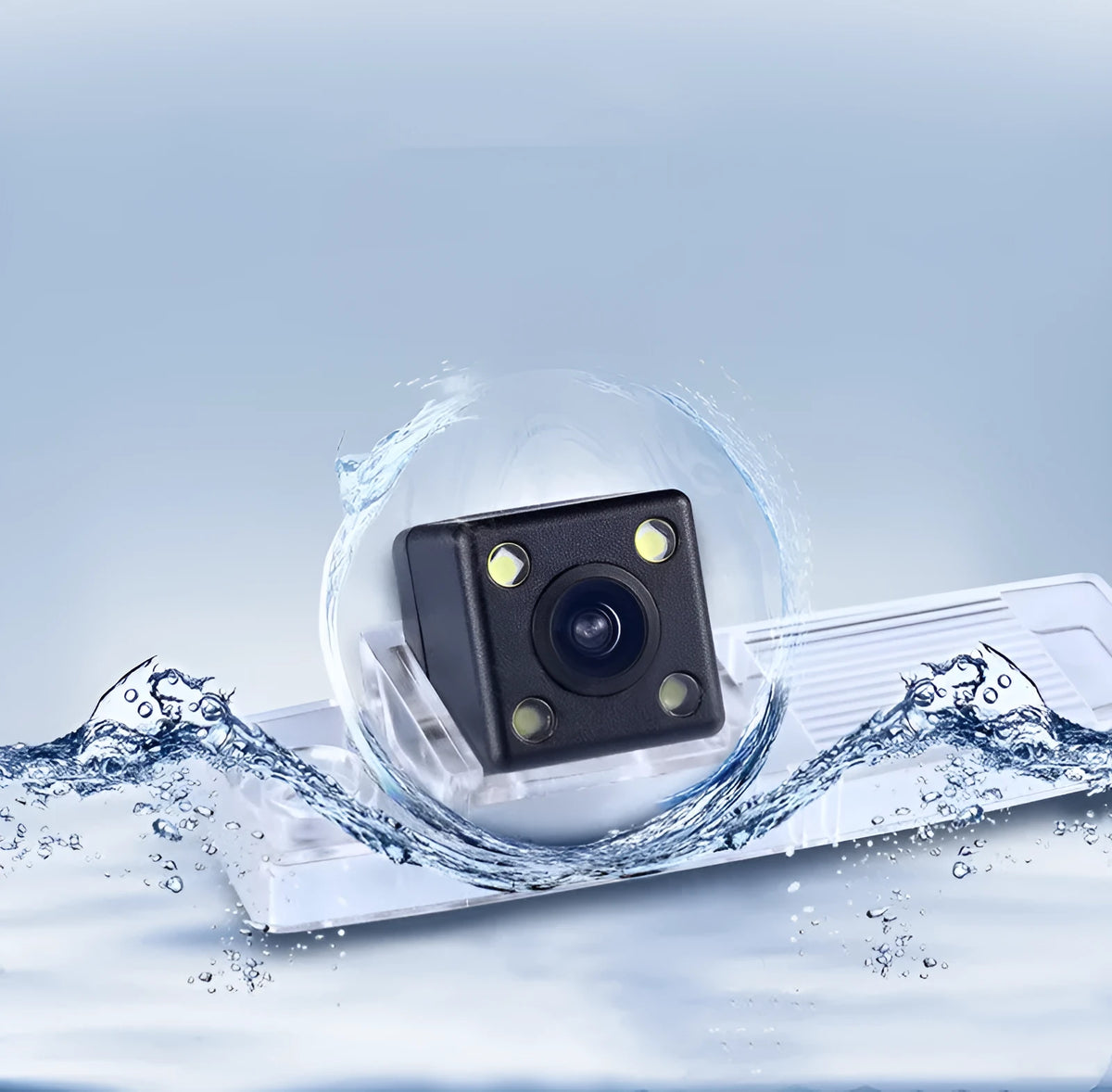 Nissan Marchi car rear view camera housing shell in transparent plastic measuring 73x32x11cm