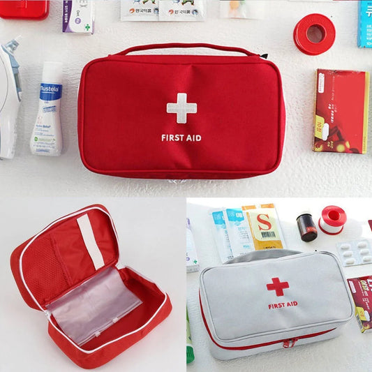 Large empty first aid kit in red, made from waterproof 600D Oxford cloth