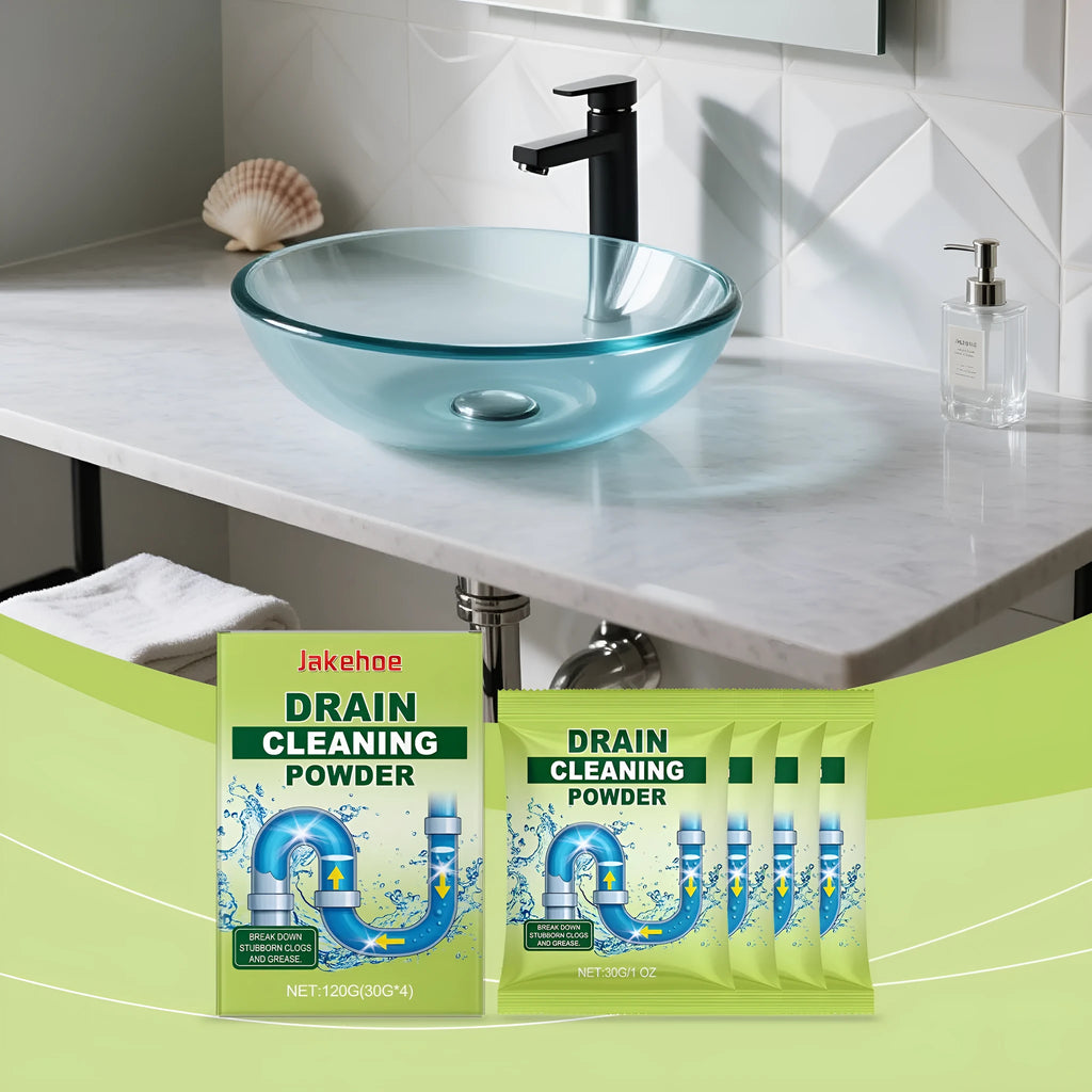 120g packet of drain cleaning powder for unblocking sinks and toilets