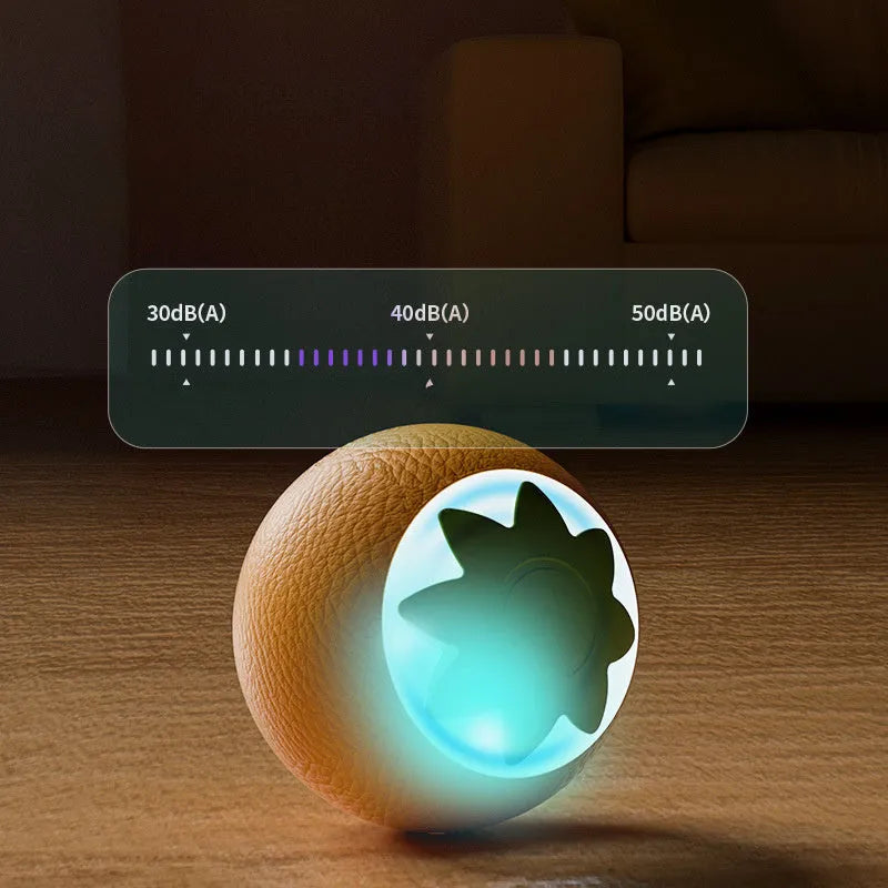 Automatic electric rolling ball pet toy for dogs and cats in green colour