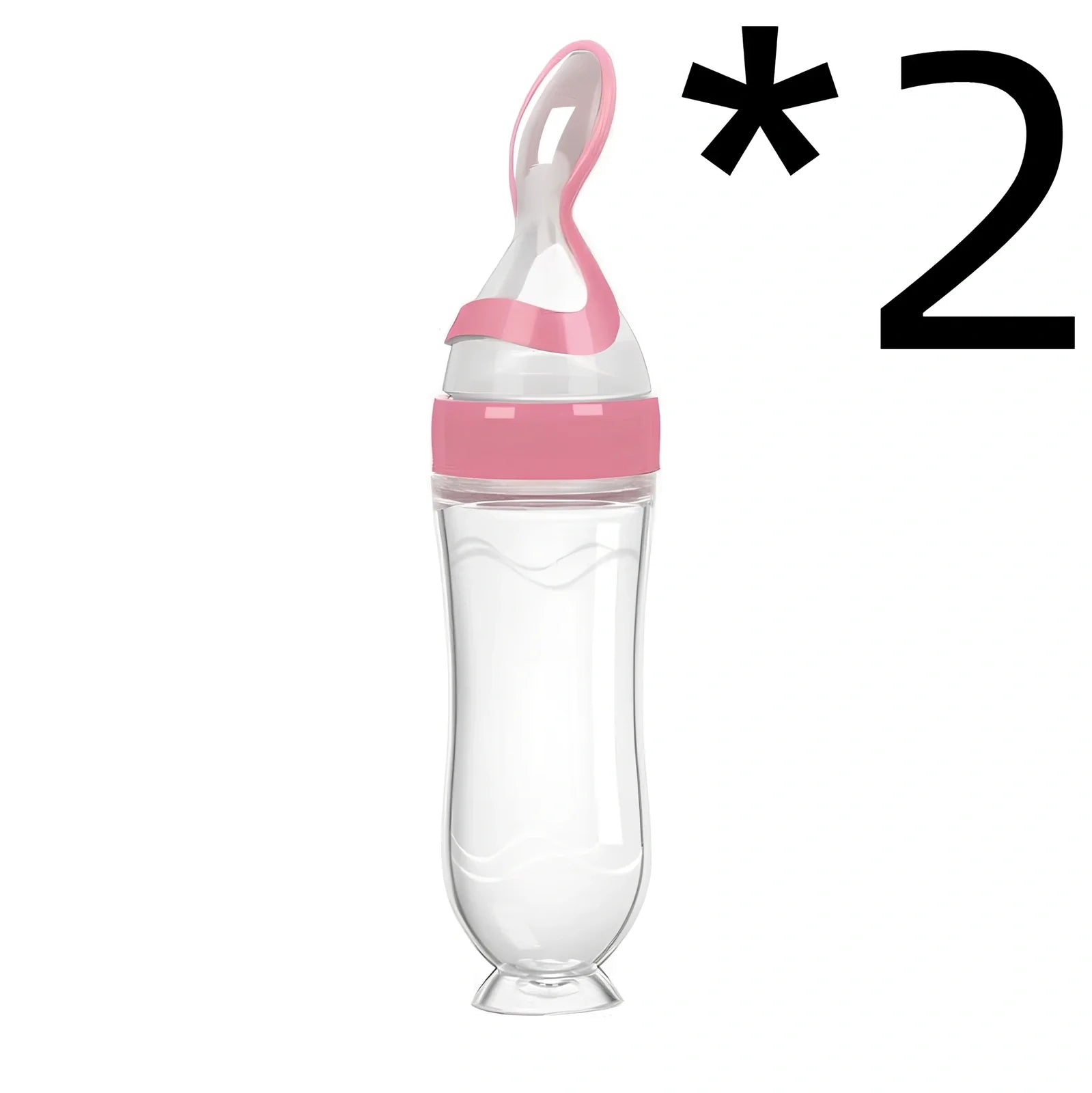 Blue baby spoon bottle feeder, 120ml capacity, food-grade silicone and PP, for 3 months semi-liquid feeding