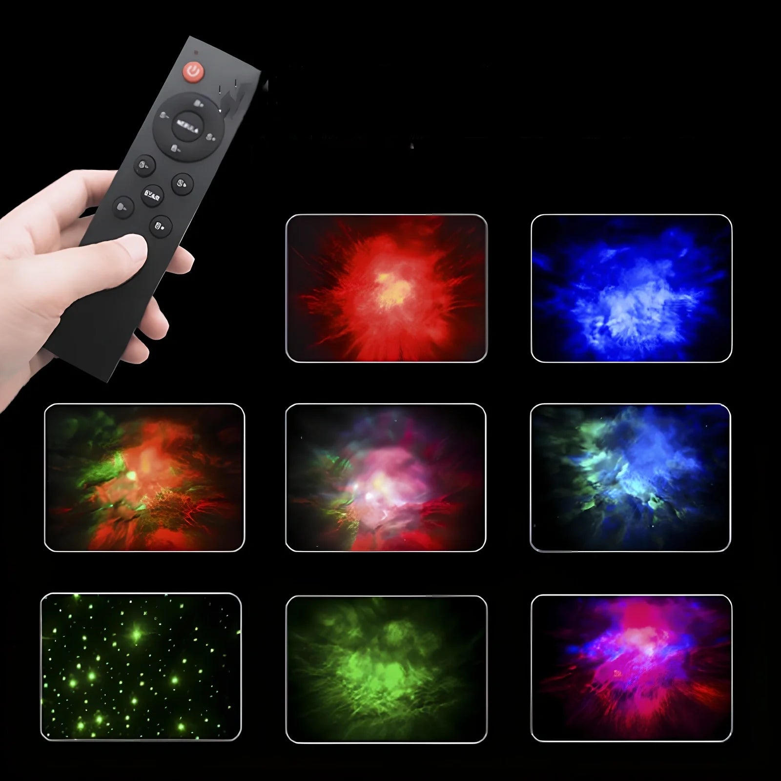 Astronaut galaxy projector showing adjustable nebula and star projection on ceiling