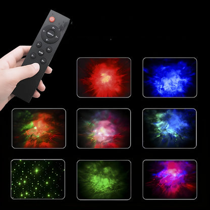 Astronaut galaxy projector showing adjustable nebula and star projection on ceiling