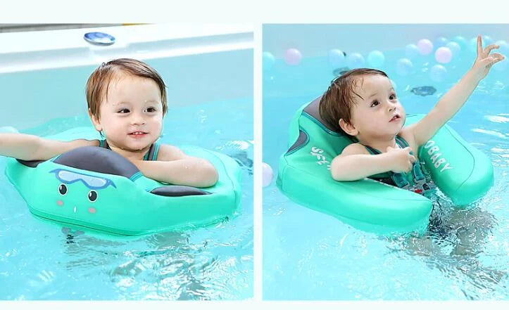 TPU Baby Swimming Ring Floats in various colors, showcasing adjustable buckles and soft fabric for safe, comfortable swimming.