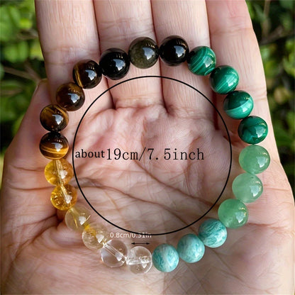 Universal Natural Stone Citrine Dongling Stone Malachite Bracelet in various colors for unisex fashion accessory
