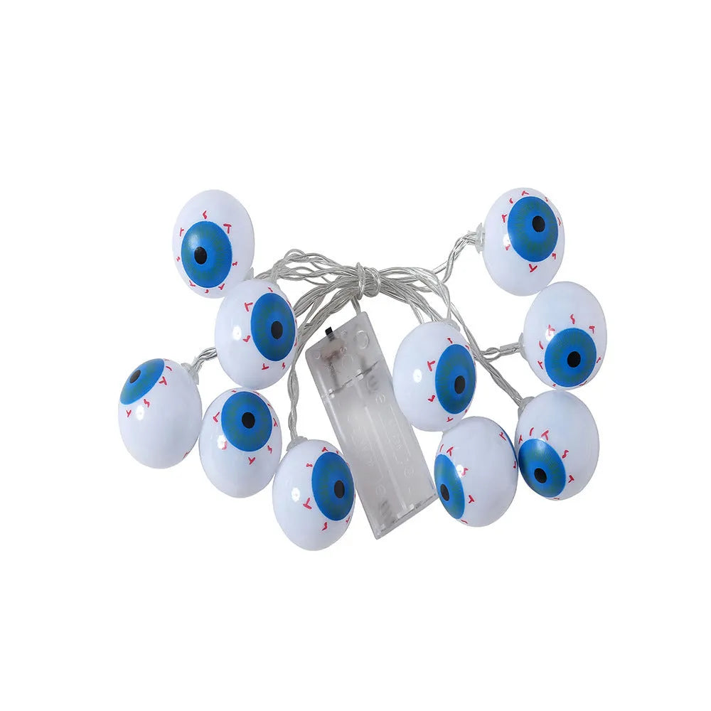 White warm white LED string light set for Halloween costumes, 1.5m total length with 15cm lamp spacing and 3.9cm diameter accessories