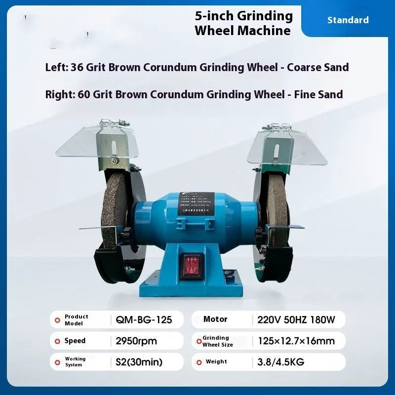 5-inch desktop grinding machine with metal construction for knife and tool sharpening