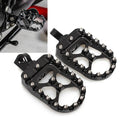 MX style wide footpegs 6061-T6 aluminium alloy red black silver with anti-skid stainless steel teeth