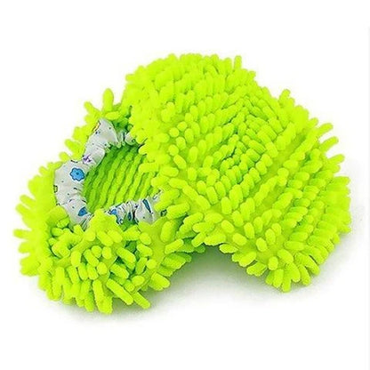 Chenille mop slippers in various colours for easy home cleaning