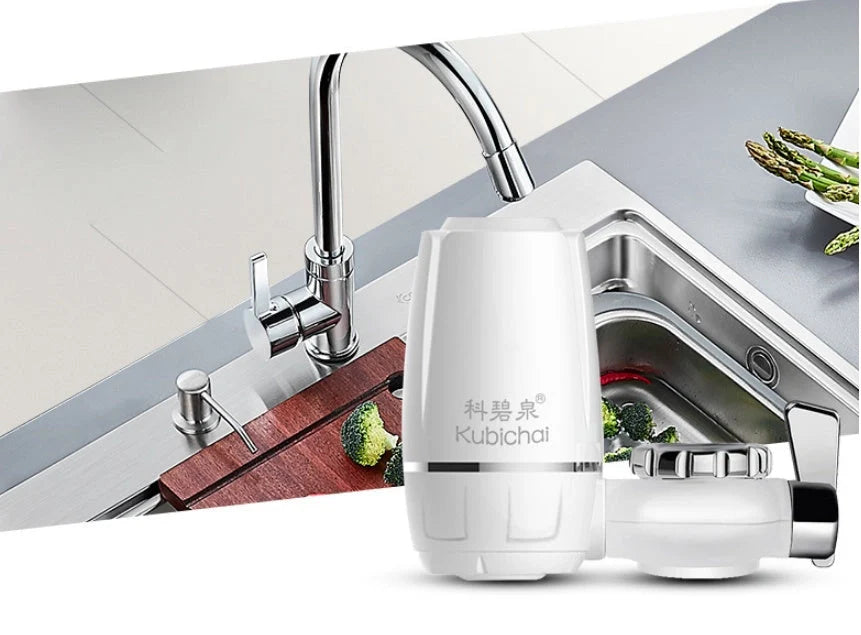 Faucet water purifier with high-speed flow and switchable water types for clean kitchen water