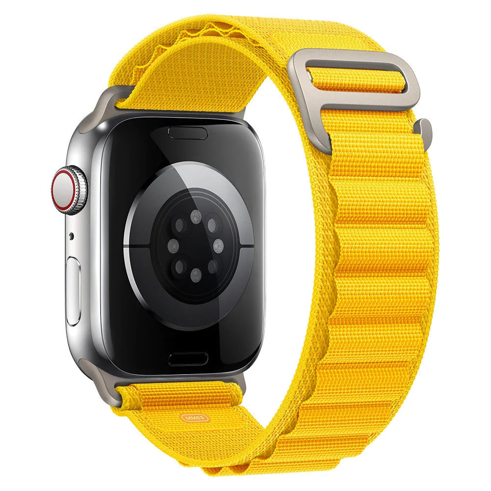 Apple Watch nylon strap with metal tips in various colours