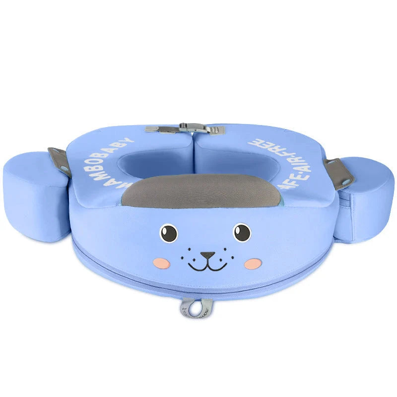 TPU Baby Swimming Ring Floats in various colors, showcasing adjustable buckles and soft fabric for safe, comfortable swimming.